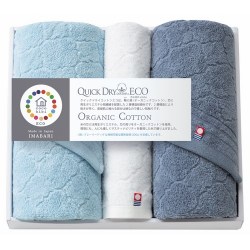 cocohibi クイックドライコットンエコ　
フェイスタオル2P・ウォッシュタオル